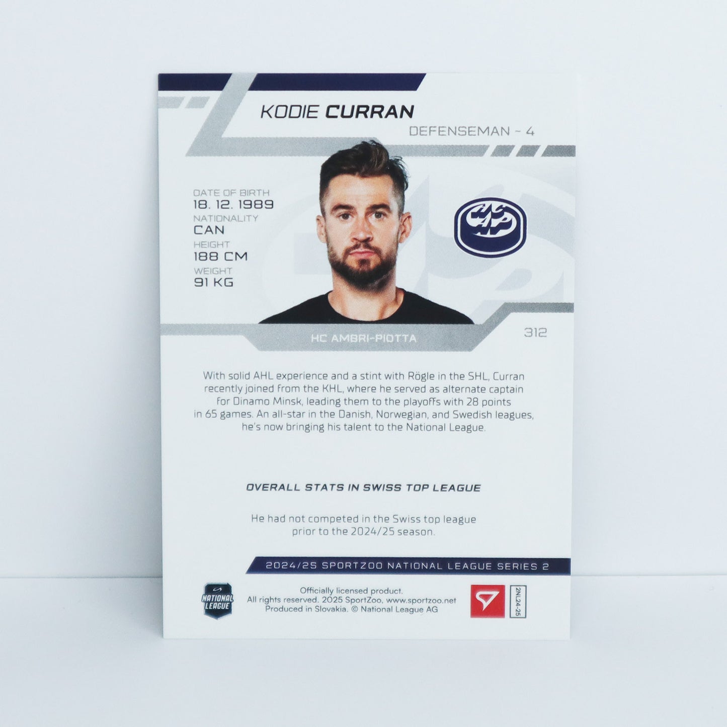 312 - HCAP - KODIE CURRAN - BASE BLUE - 22/30