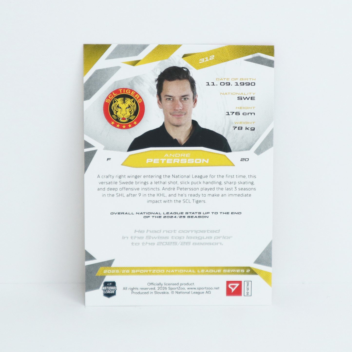 312 - SCL - ANDRE PETERSSON - BASE GOLD - 02/10