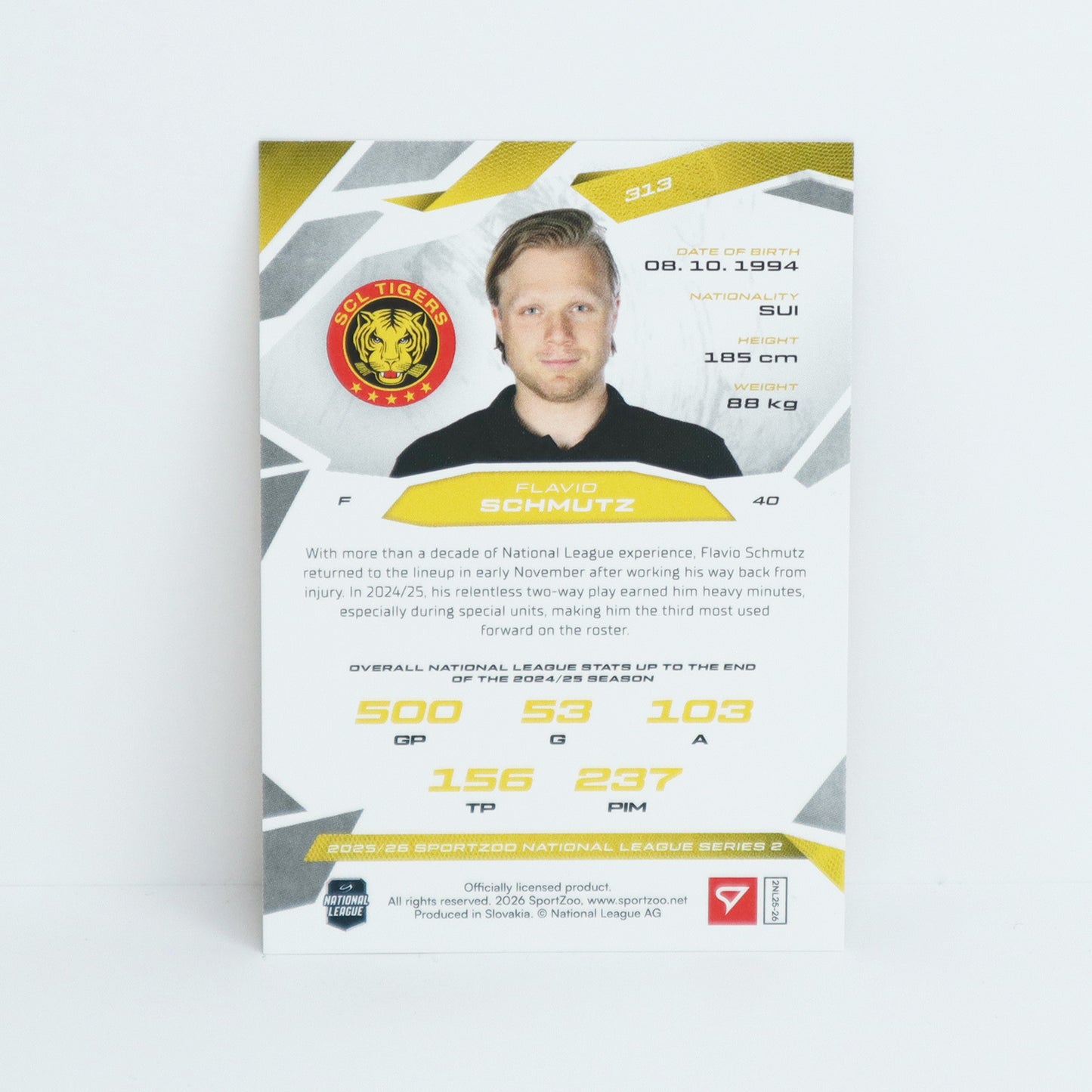 313 - SCL - FLAVIO SCHMUTZ - BASE GOLD - 10/10