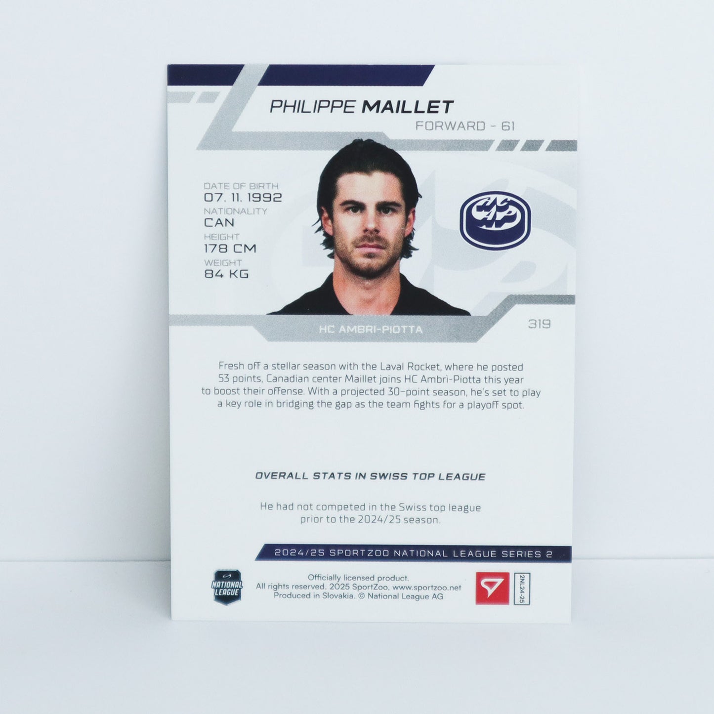 319 - HCAP - PHILIPPE MAILLET - BASE PURPLE