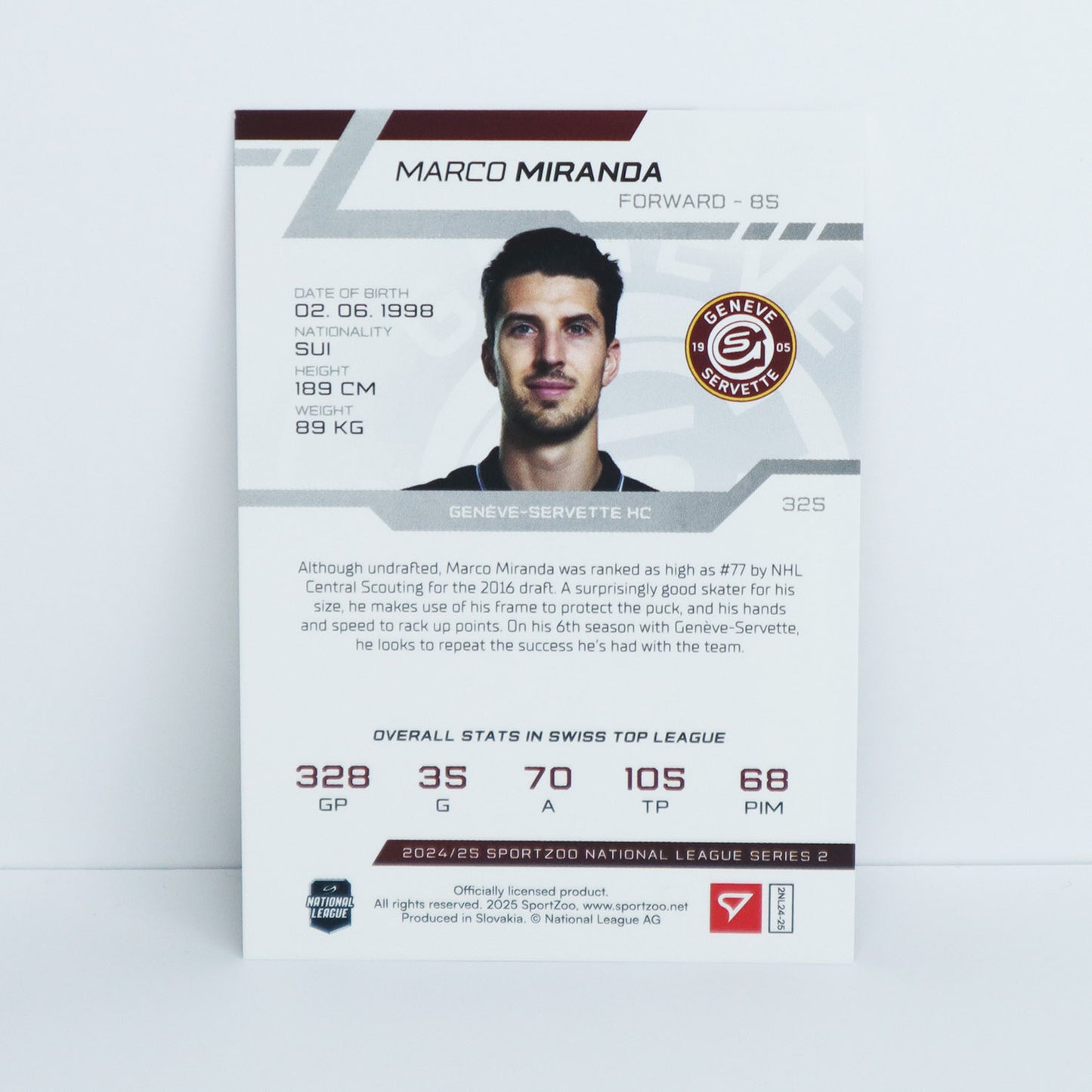 325 - GSHC - MARCO MIRANDA - BASE BLUE - 02/30