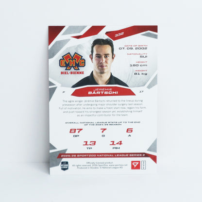 332 - EHCB - JEREMIE BARTSCHI - BASE RED - 15/20