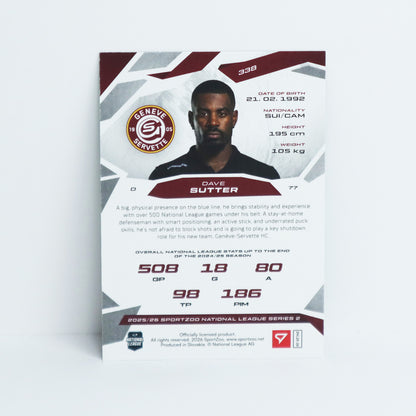 338 - GSHC - DAVE SUTTER - BASE GREEN - 17/30