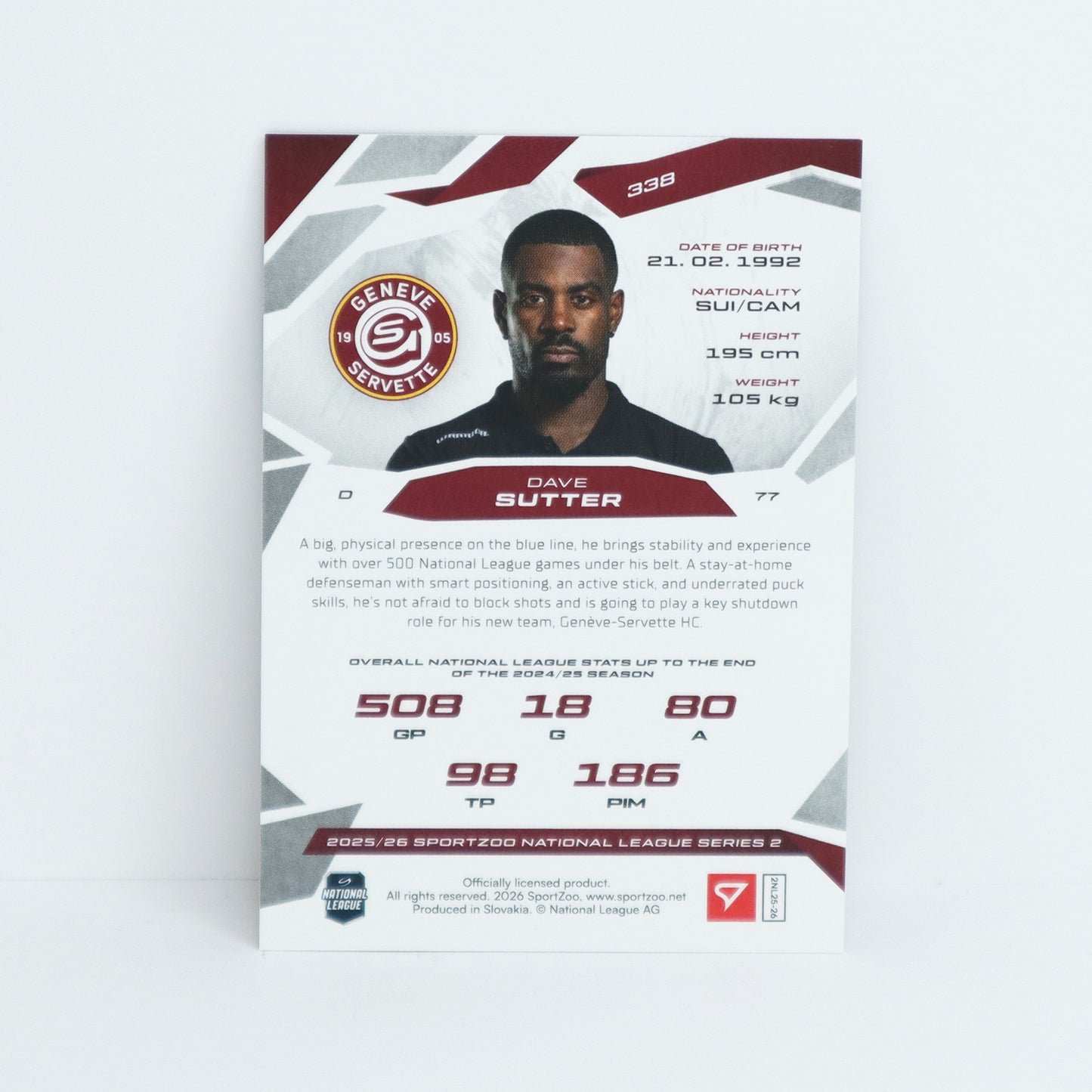 338 - GSHC - DAVE SUTTER - BASE BLUE