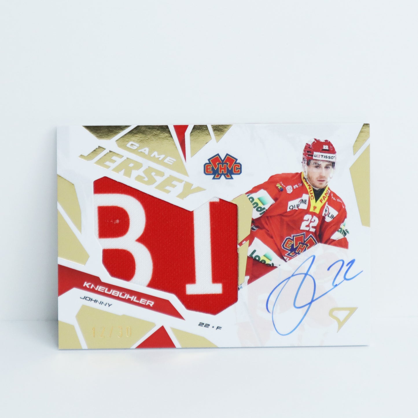 GJS-KN - EHCB - JOHNNY KNEUBUHLER - GAME JERSEY GOLD AUTO - 12/30