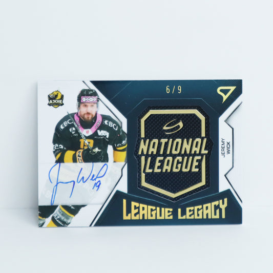 LLS-JW - HCA - JEREMY WICK - LEAGUE LEGACY GOLD AUTO - 6/9