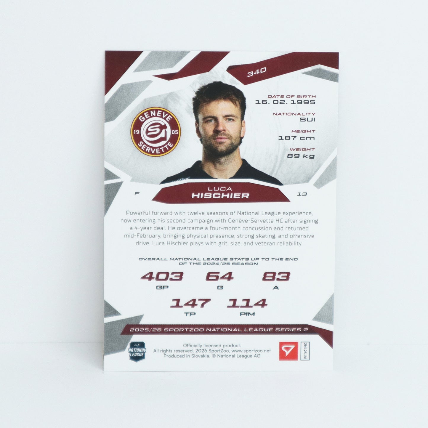 340 - GSHC - LUCA HISCHIER - BASE SET