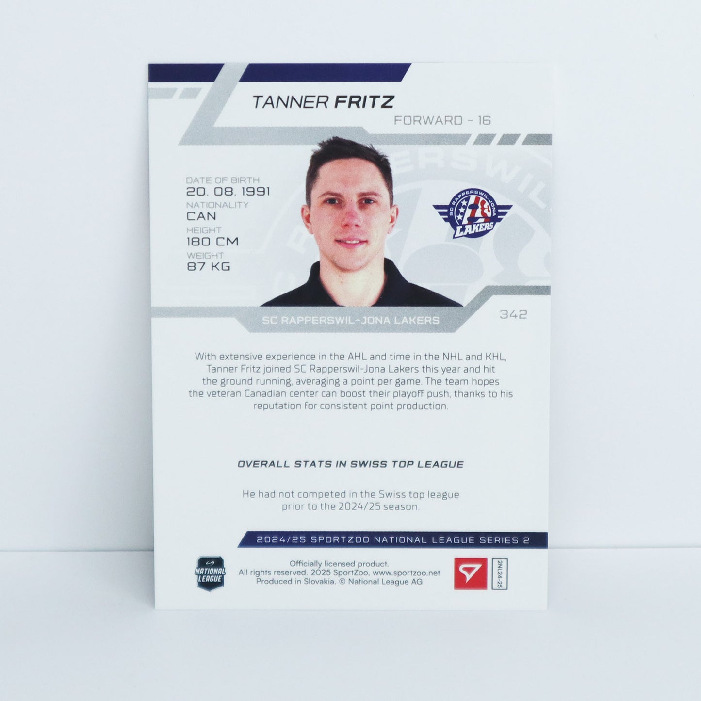 342 - SCRJ - TANNER FRITZ - BASE GOLD - 10/10