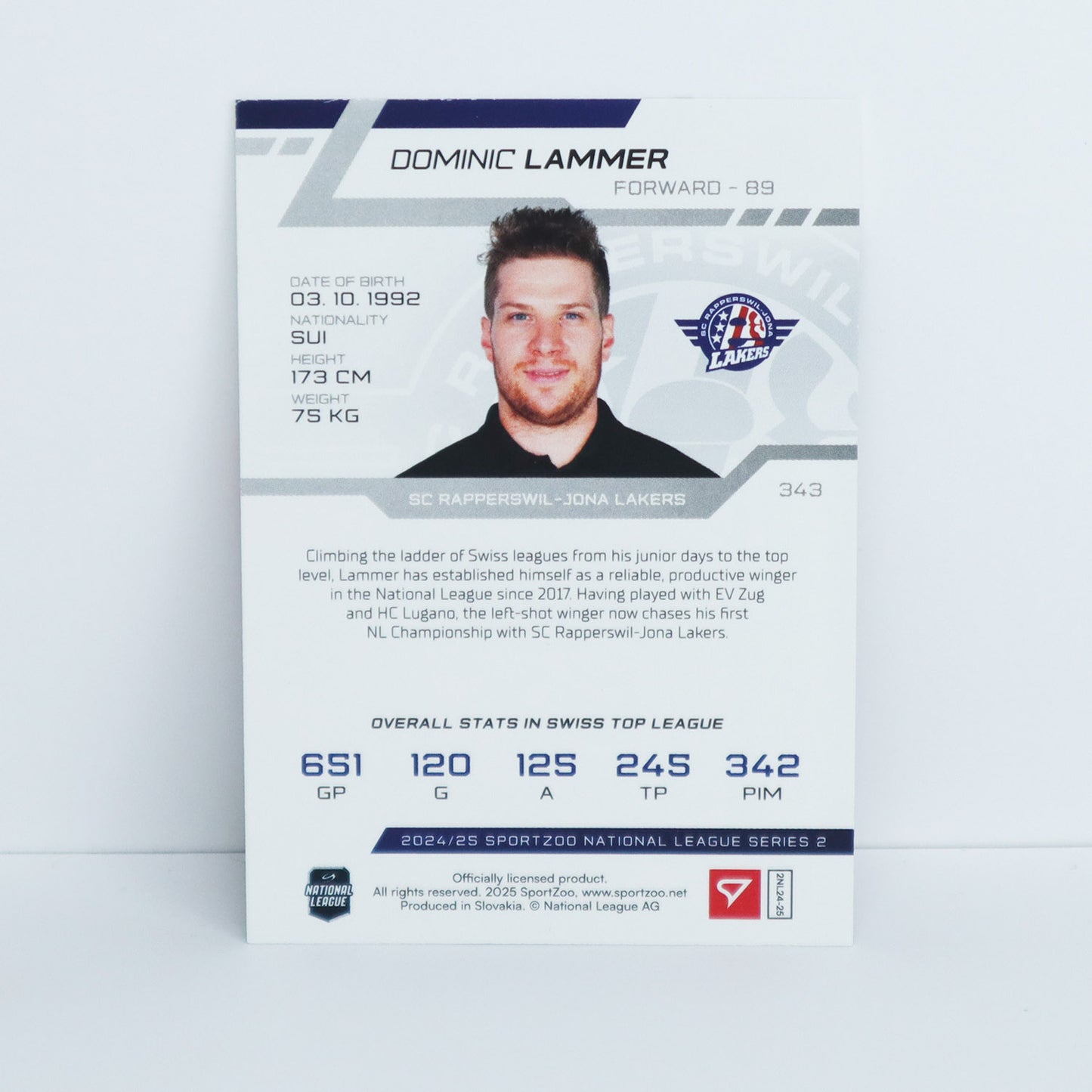 343 - SCRJ - DOMINIC LAMMER - BASE RED - 01/20