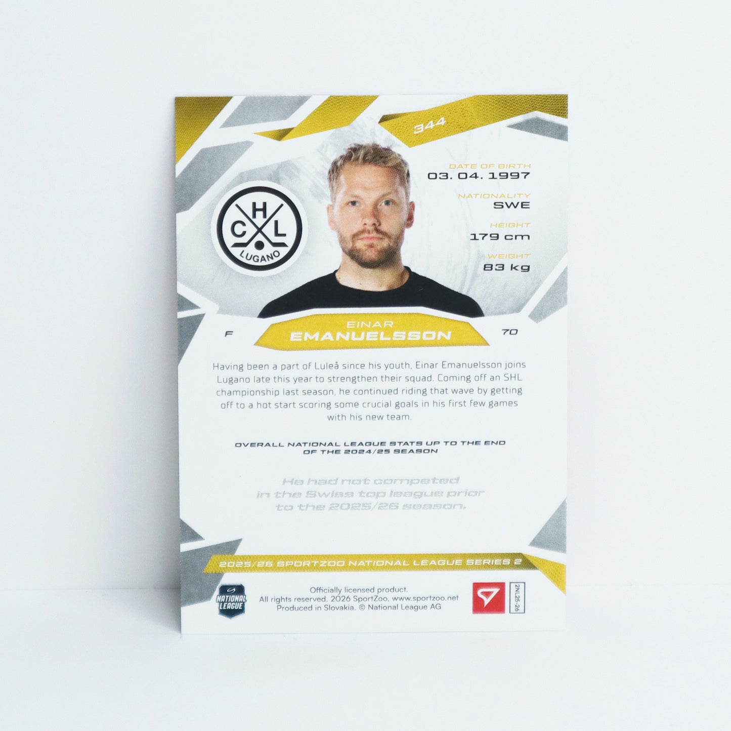 344 - HCL - EINAR EMANUELSSON - BASE RED - 13/20