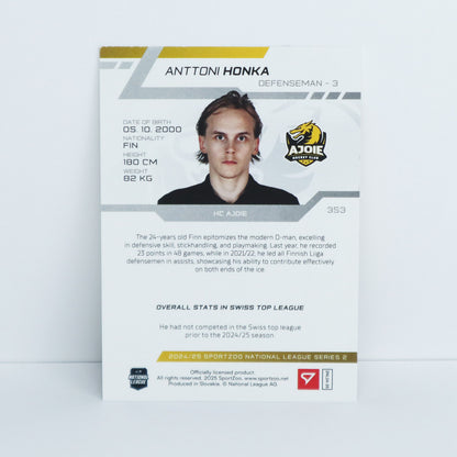 353 - HCA - ANTTONI HONKA - BASE RED - 09/20