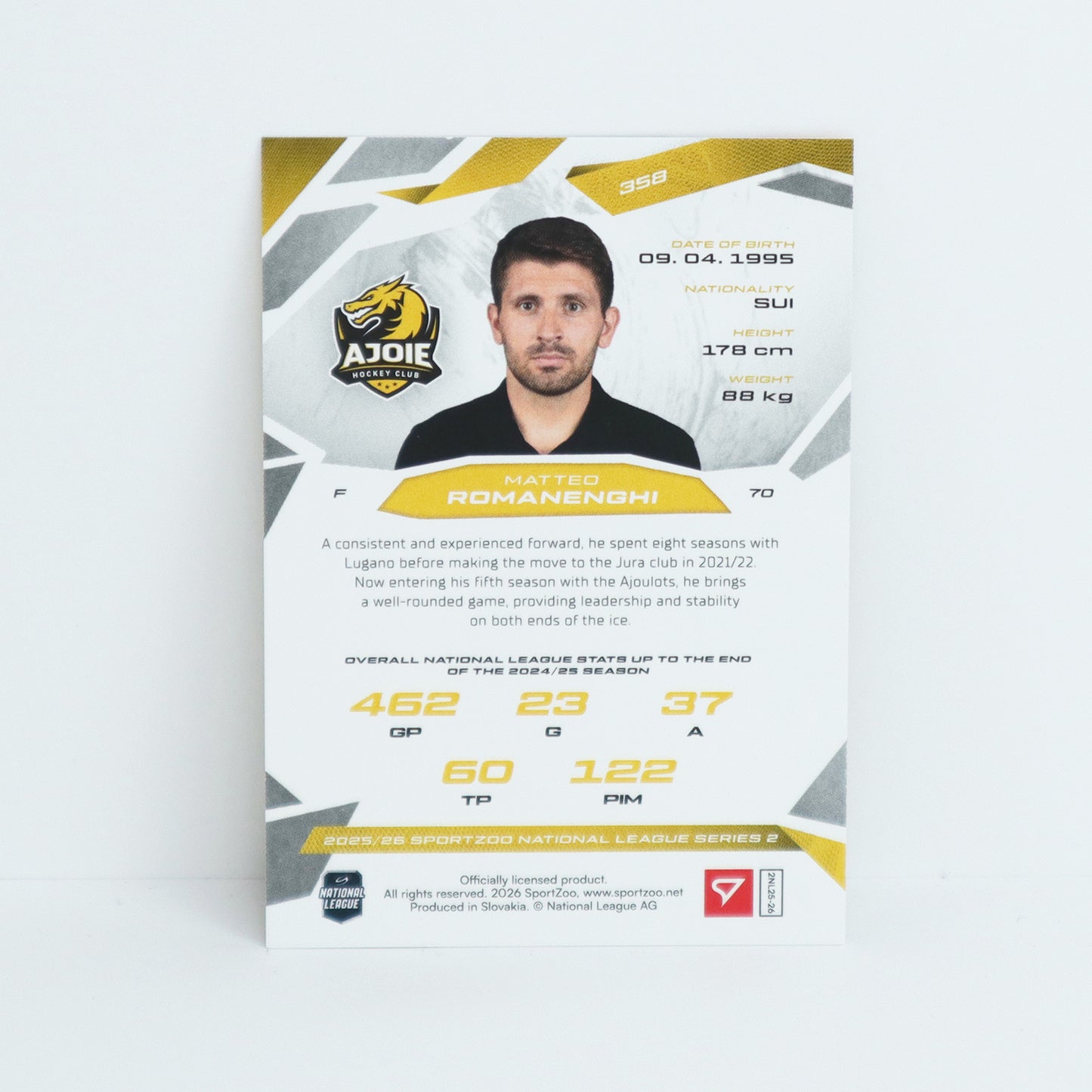 358 - HCA - MATTEO ROMANENGHI - BASE GOLD - 01/10