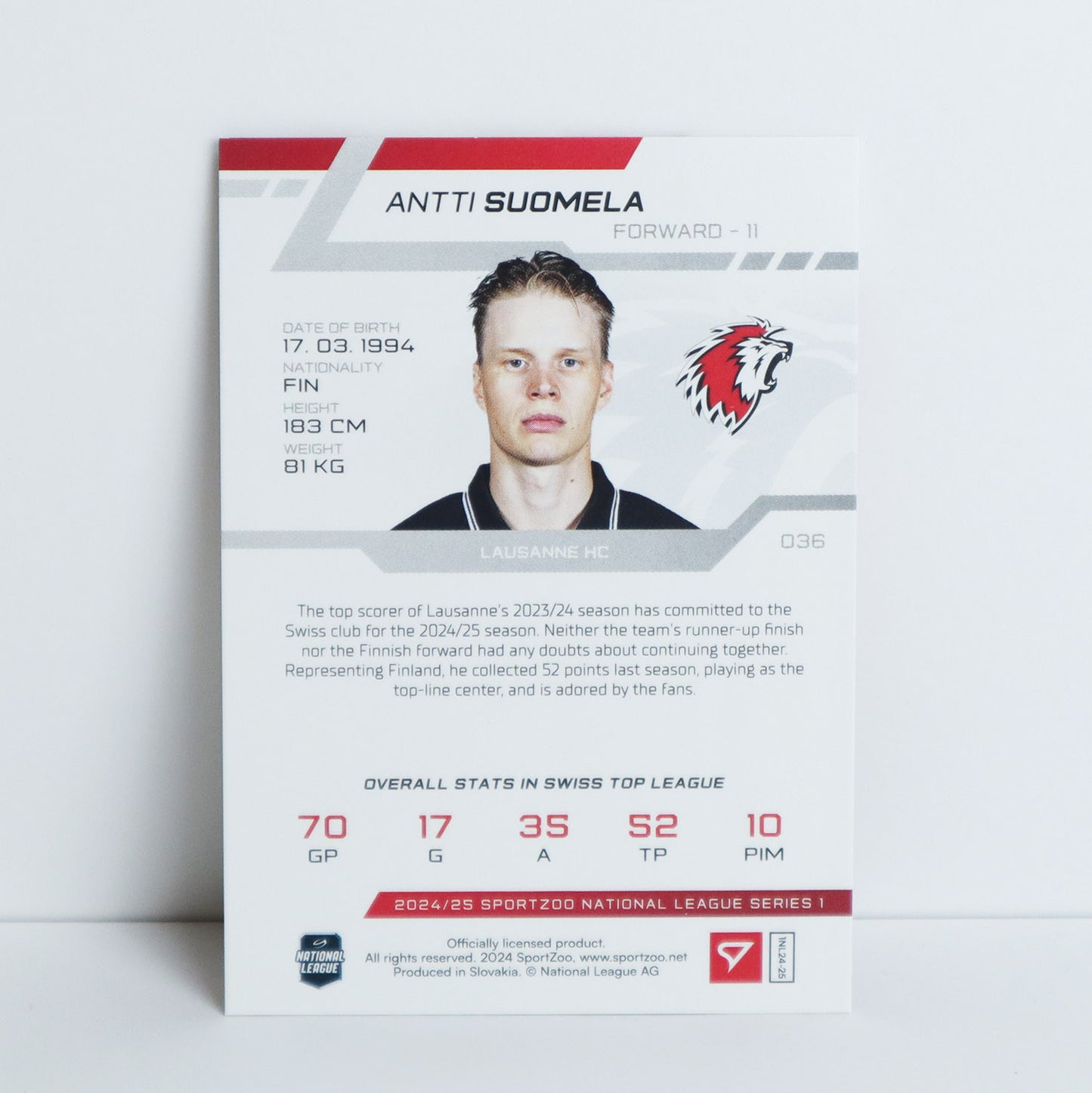 036 - LHC - ANTTI SUOMELA - BASE RED - 14/20