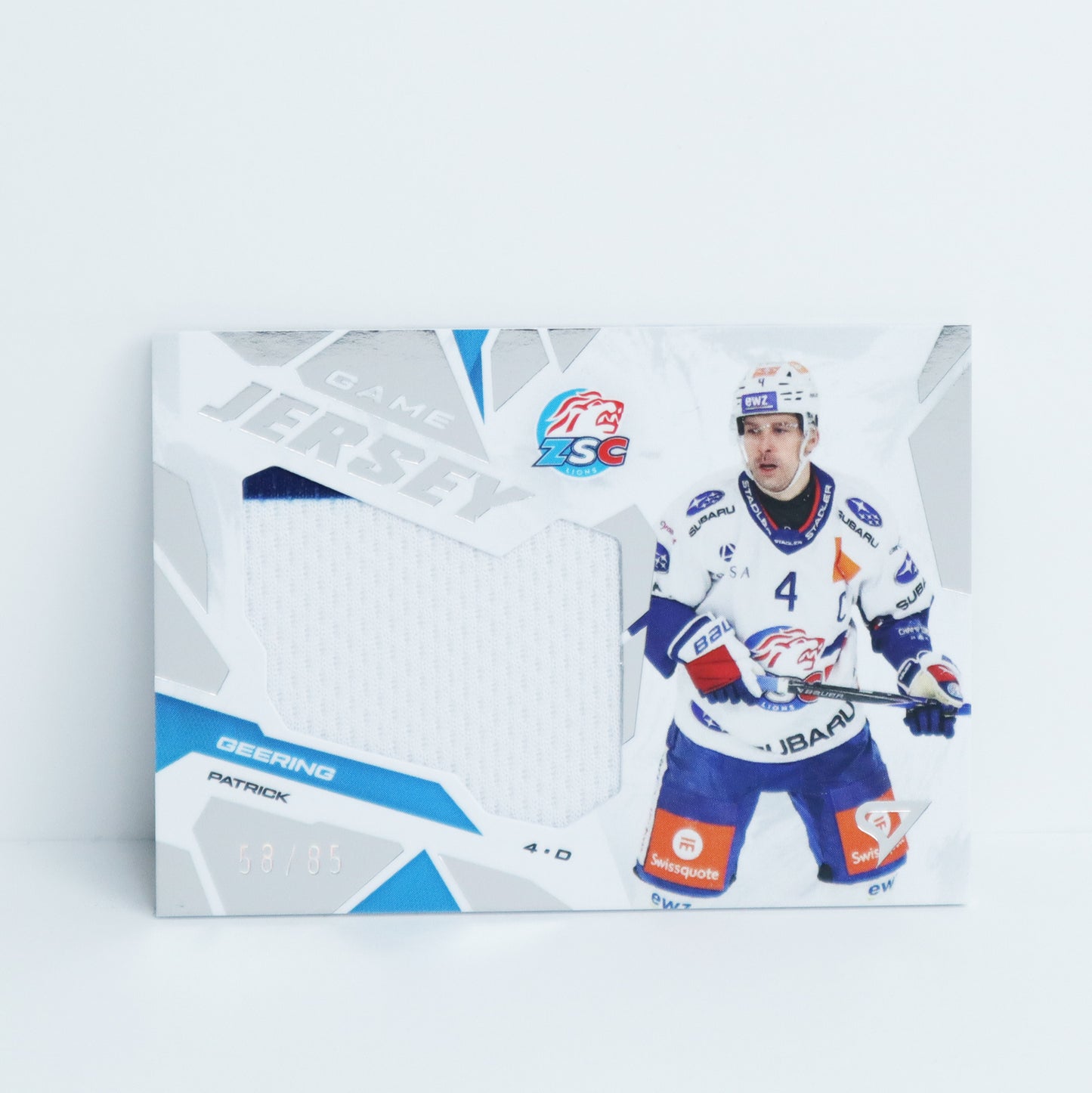 GJ-PG - ZSC - PATRICK GEERING - GAME JERSEY SILVER - 58/85