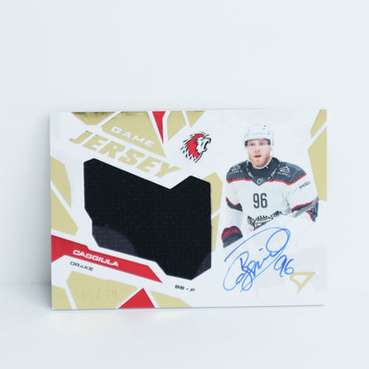 GJS-DC - LHC - DRAKE CAGGIULA - GAME JERSEY GOLD AUTO - 14/30