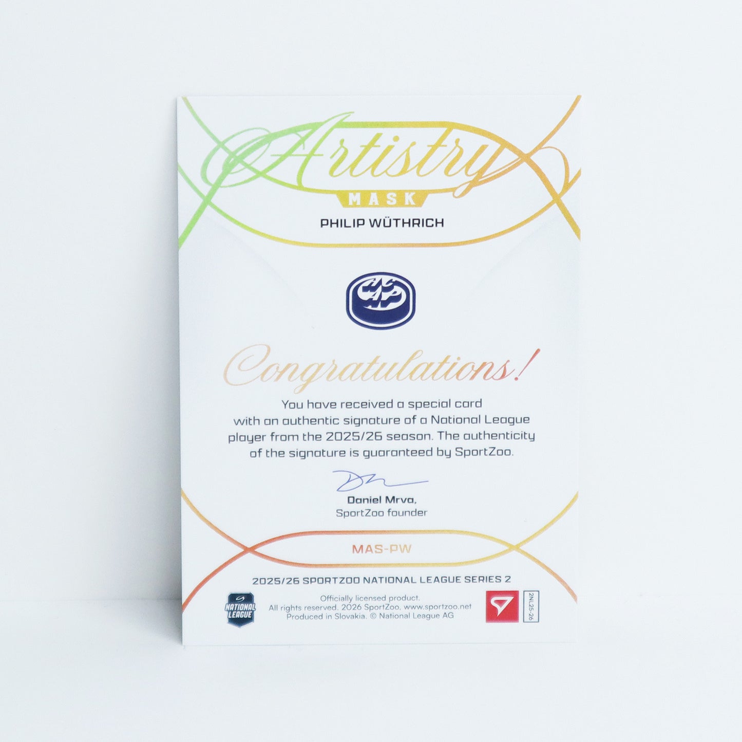 MAS-PW - HCAP - PHILIP WUTHRICH - MASK ARTISTRY GOLD AUTO - 23/35
