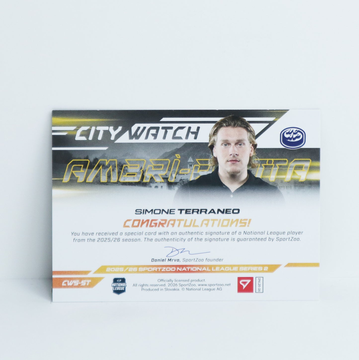 CWS-ST - HCAP - SIMONE TERRANEO - CITY WATCH GOLD AUTO - 20/35