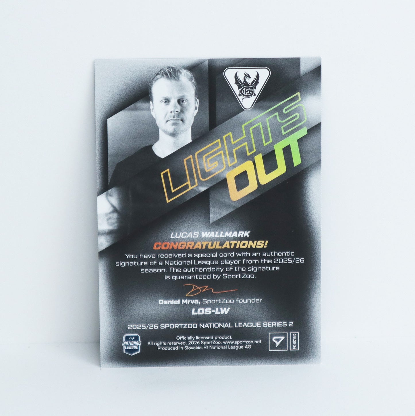 LOS-LW - FRI - LUCAS WALLMARK - LIGHTS OUT GOLD AUTO - 58/60