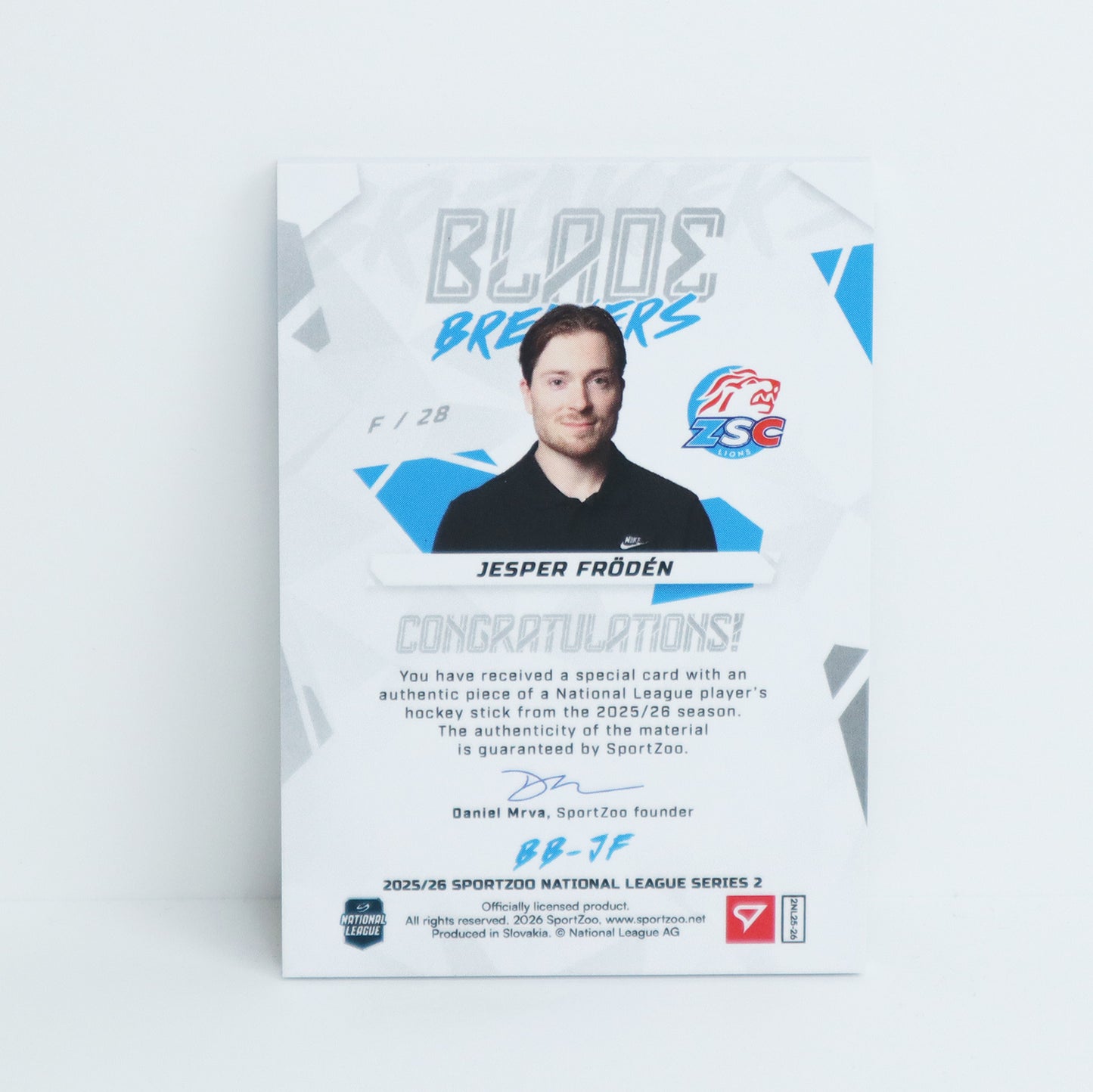 BB-JF - ZSC - JESPER FRODEN - BLADE BREAKERS SILVER - 19/20