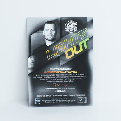 LOS-ML - ZSC - MIKKO LEHTONEN - LIGHTS OUT GOLD AUTO - 44/60