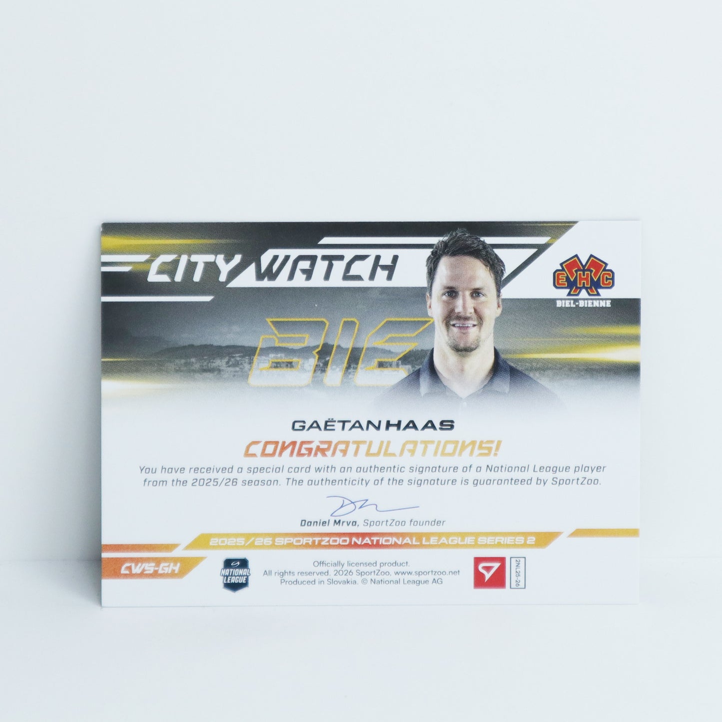 CWS-GH - EHCB - GAETAN HAAS - CITY WATCH GOLD AUTO - 10/35