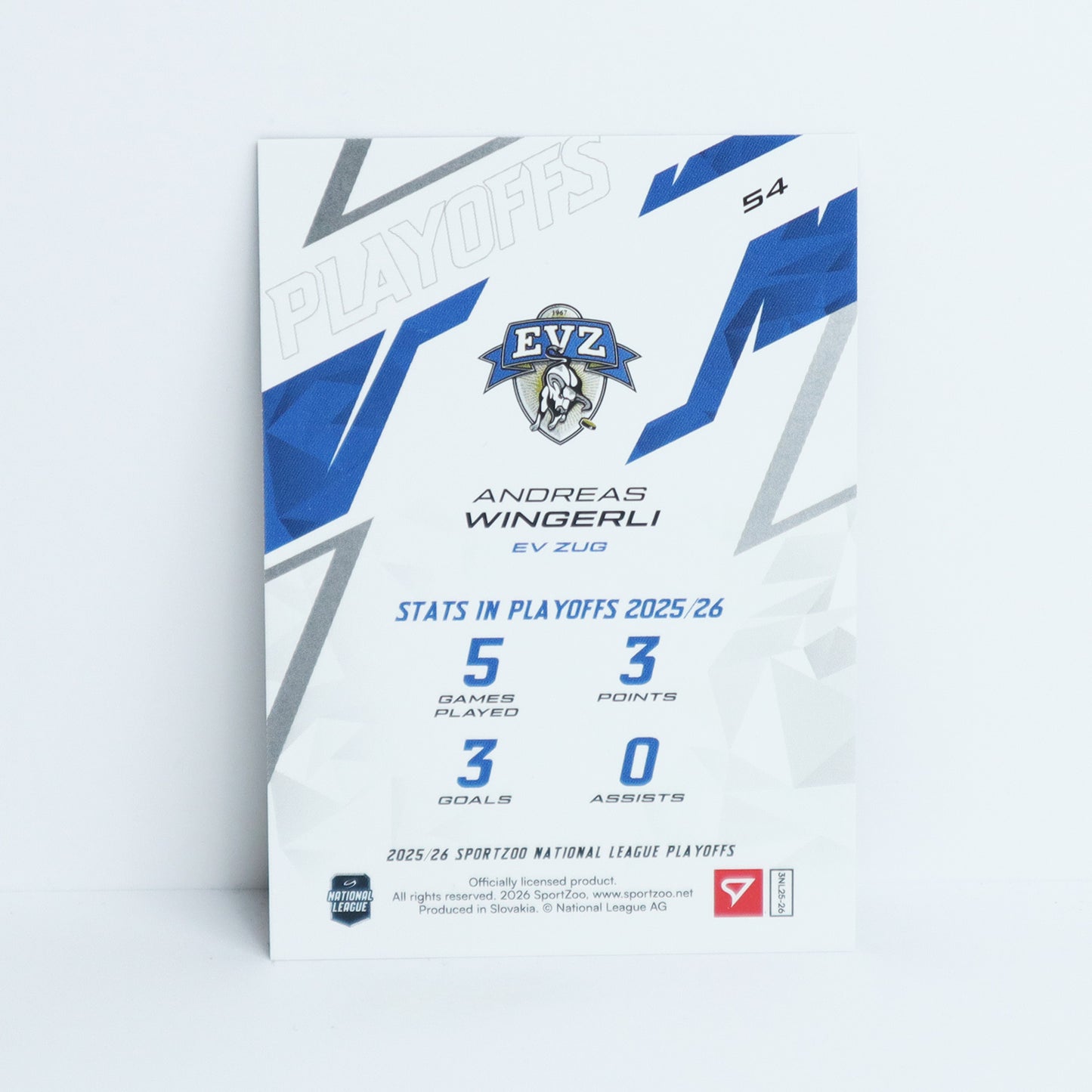 54 - EVZ - ANDREAS WINGERLI - BASE BLUE - 48/60