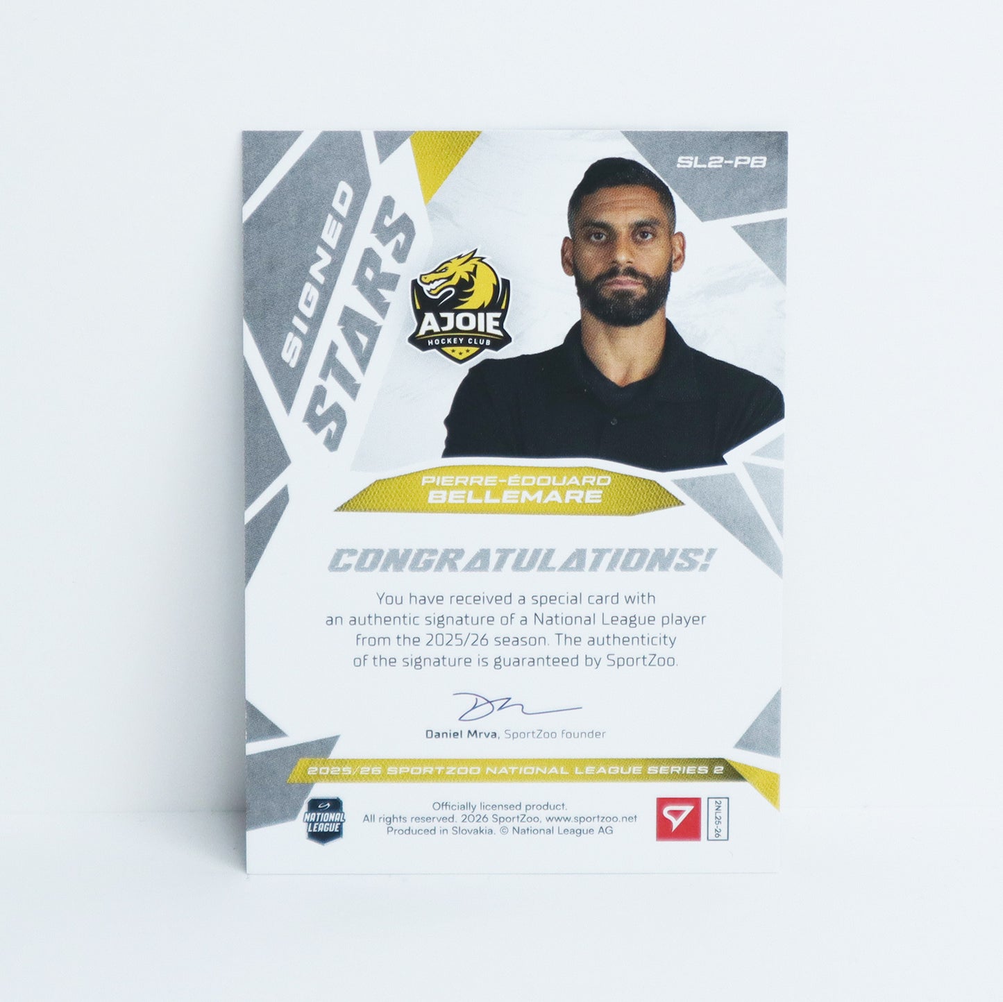SL2-PB - HCA - PIERRE-EDOUARD BELLEMARE - SIGNED STARS LEVEL 2 - 03/69