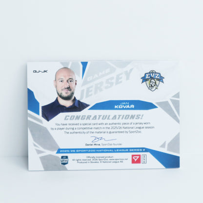 GJ-JK - EVZ - JAN KOVAR - GAME JERSEY SILVER - 58/85