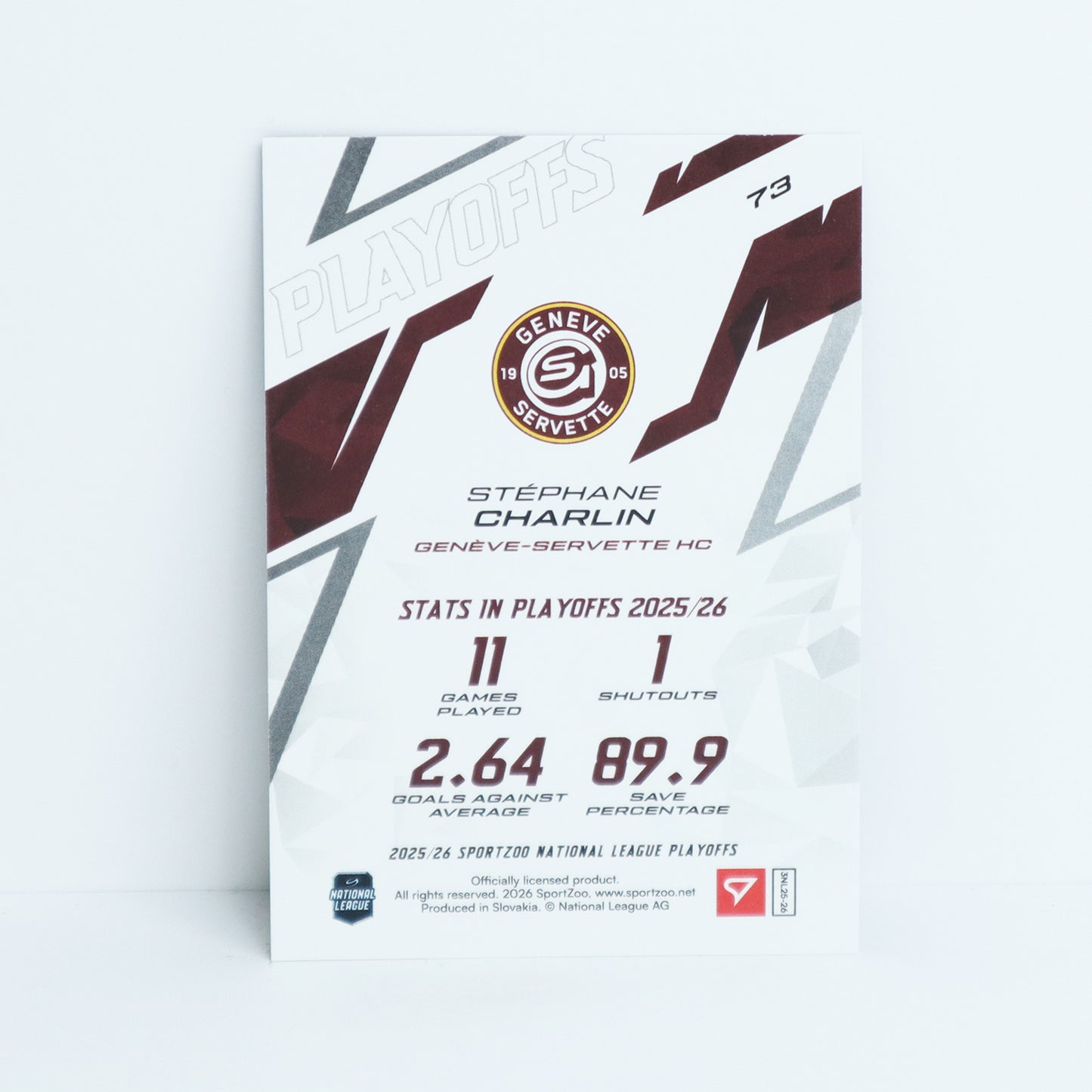 73 - GSHC - STEPHANE CHARLIN - BASE BLUE - 39/60