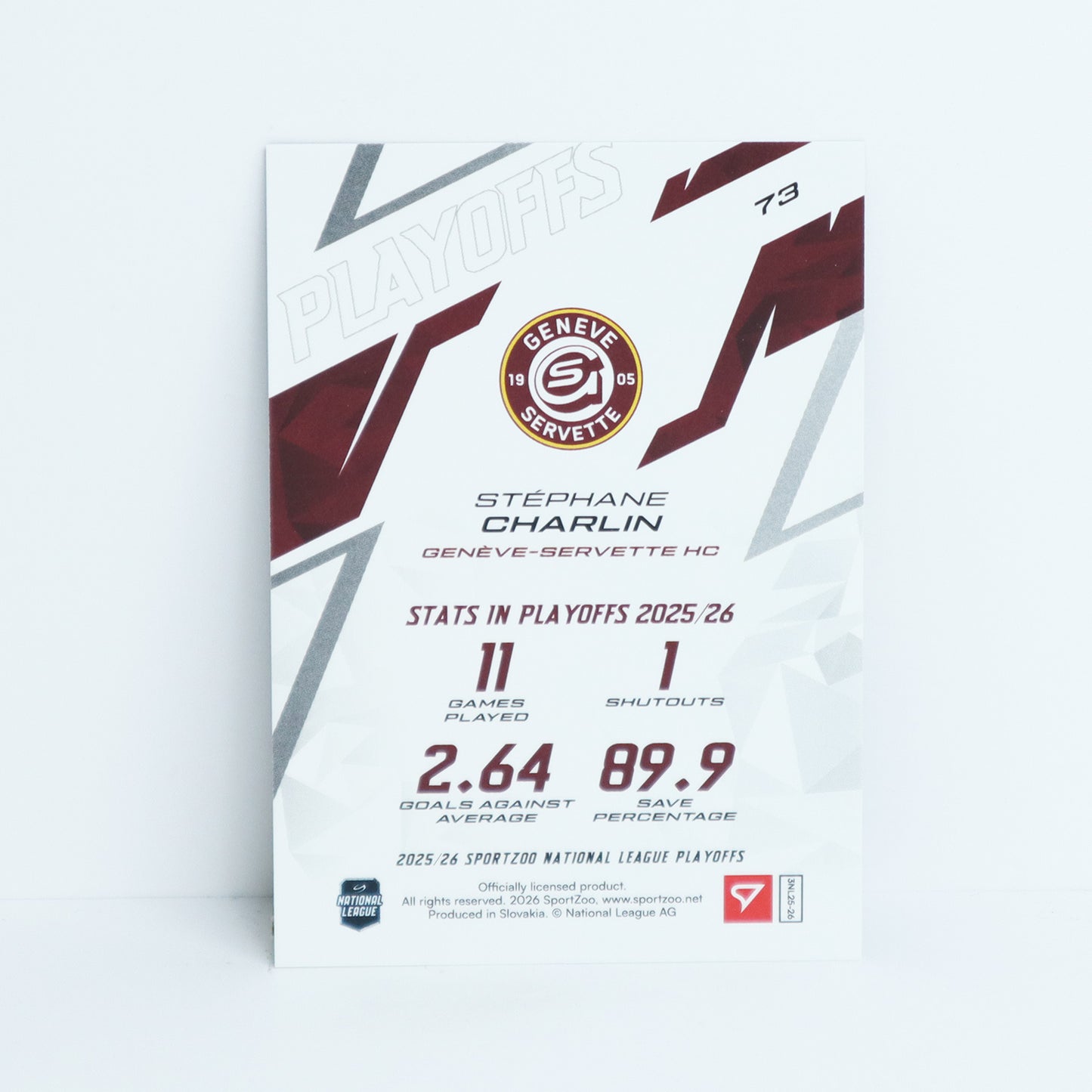 73 - GSHC - STEPHANE CHARLIN - BASE BLUE - 57/60