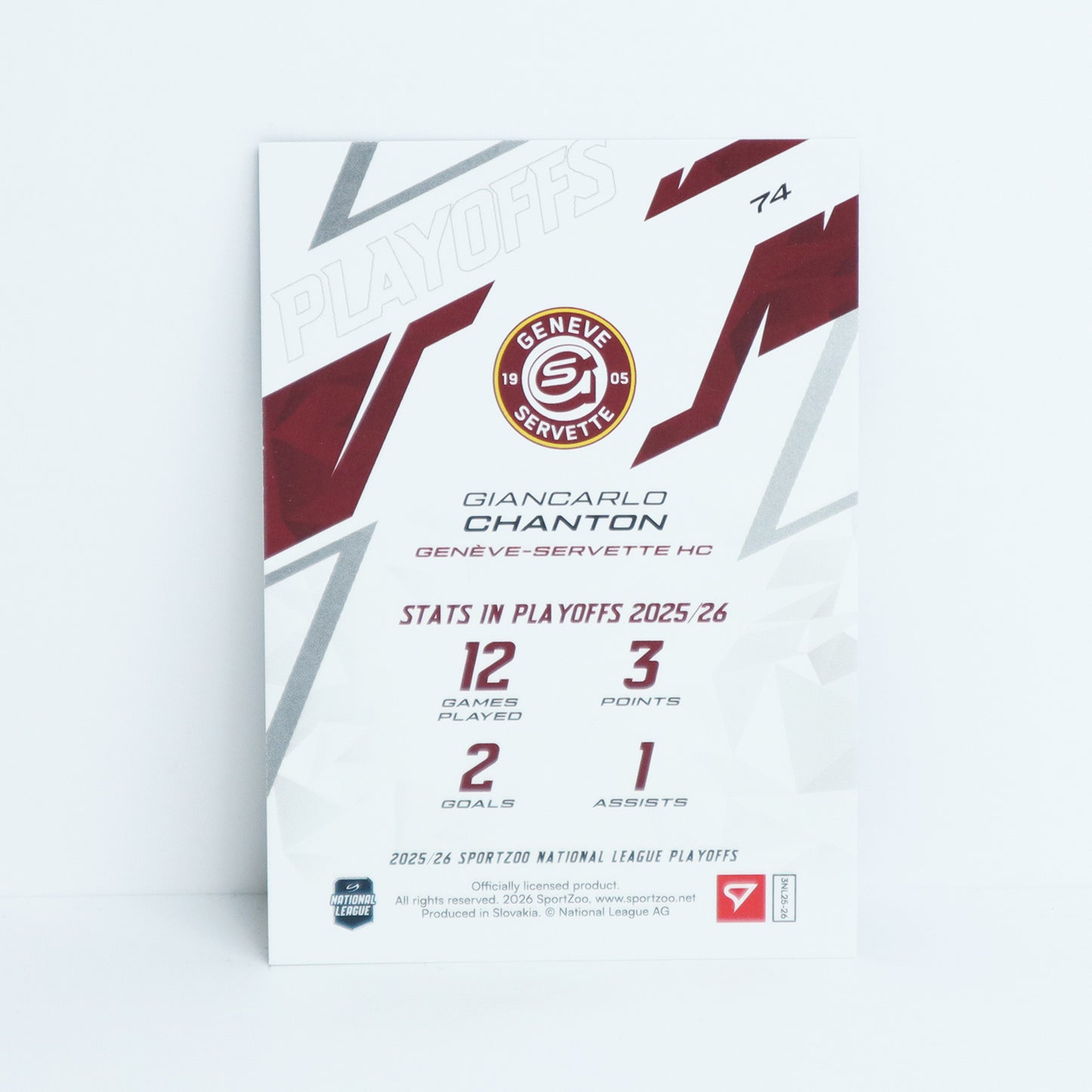 74 - GSHC - GIANCARLO CHANTON - BASE BLUE - 19/60