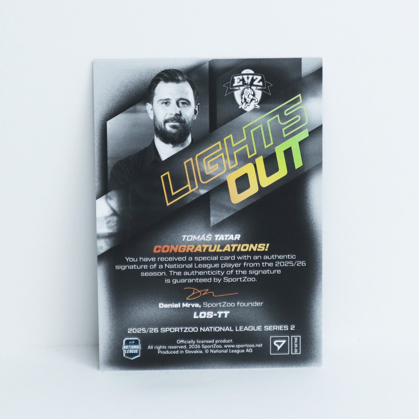 LOS-TT - EVZ - TOMAS TATAR - LIGHTS OUT GOLD AUTO - 11/60