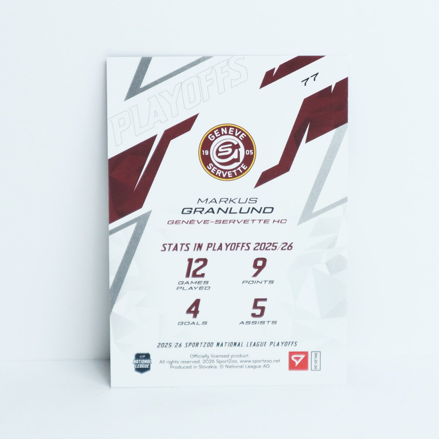77 - GSHC - MARKUS GRANLUND - BASE RED - 06/30