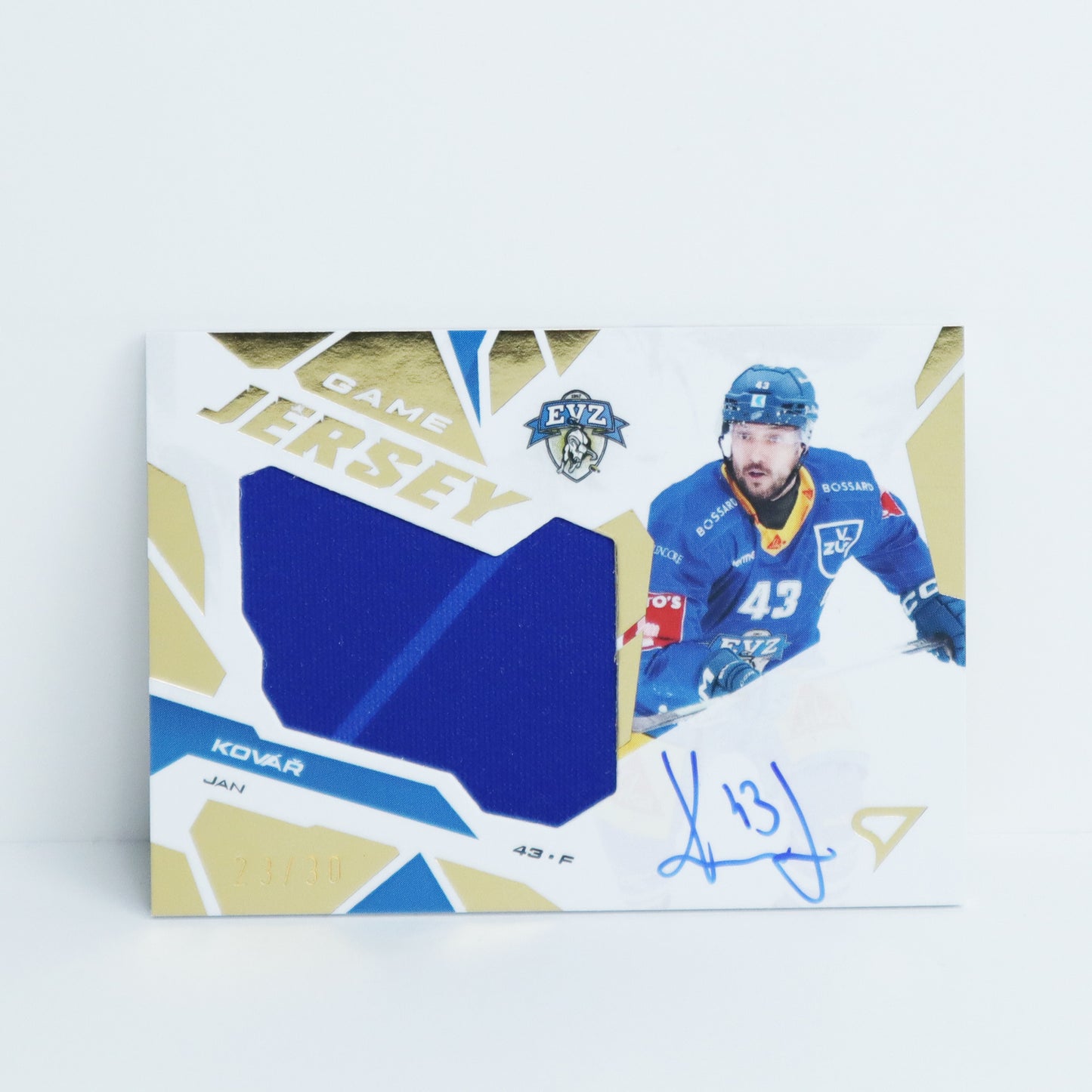 GJS-JK - EVZ - JAN KOVAR - GAME JERSEY GOLD AUTO - 23/30
