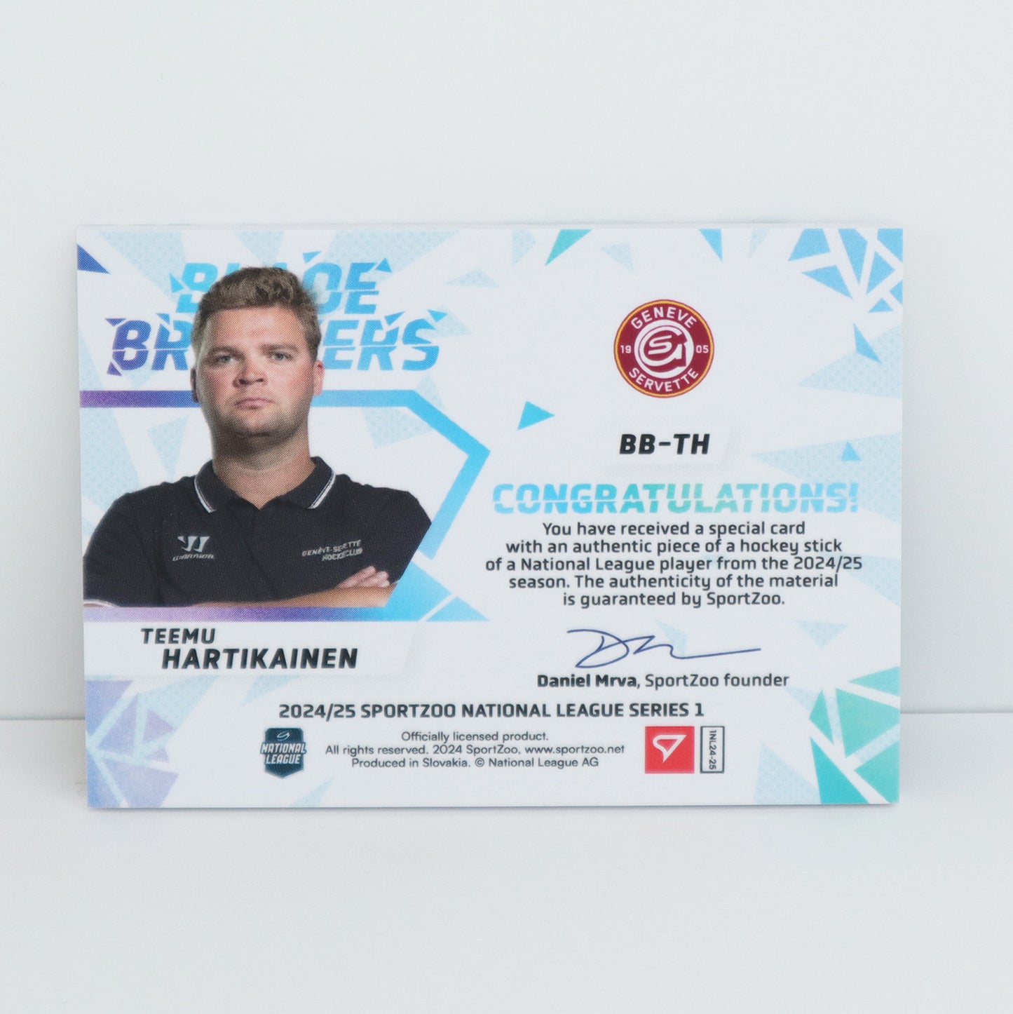 BB-TH - GSHC - TEEMU HARTIKAINEN - BLADE BREAKERS BLUE STICK - 18/19