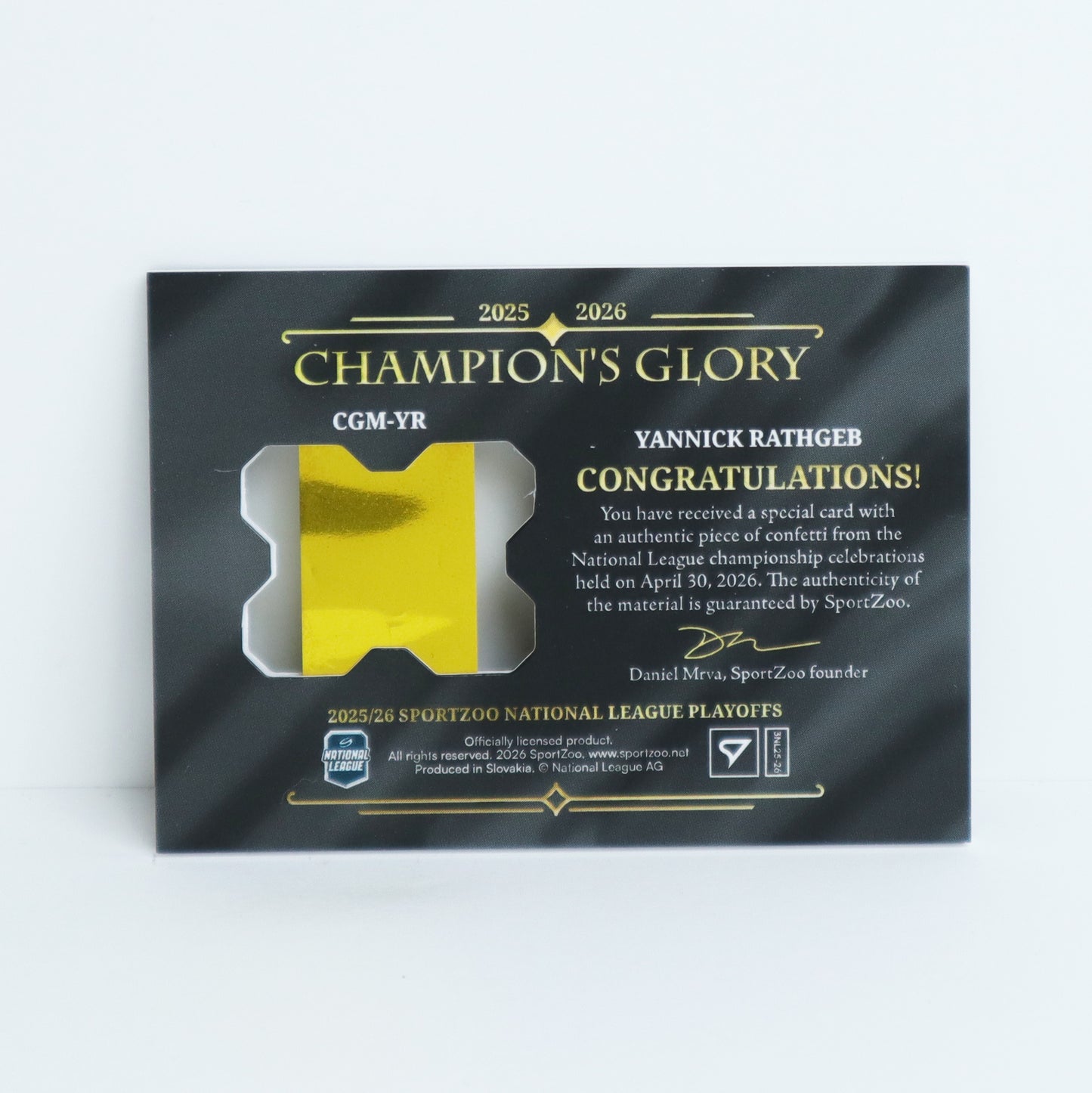 CGM-YR - FRI - YANNICK RATHGEB - CHAMPIONS GLORY GOLD CONFETTI - 3/9