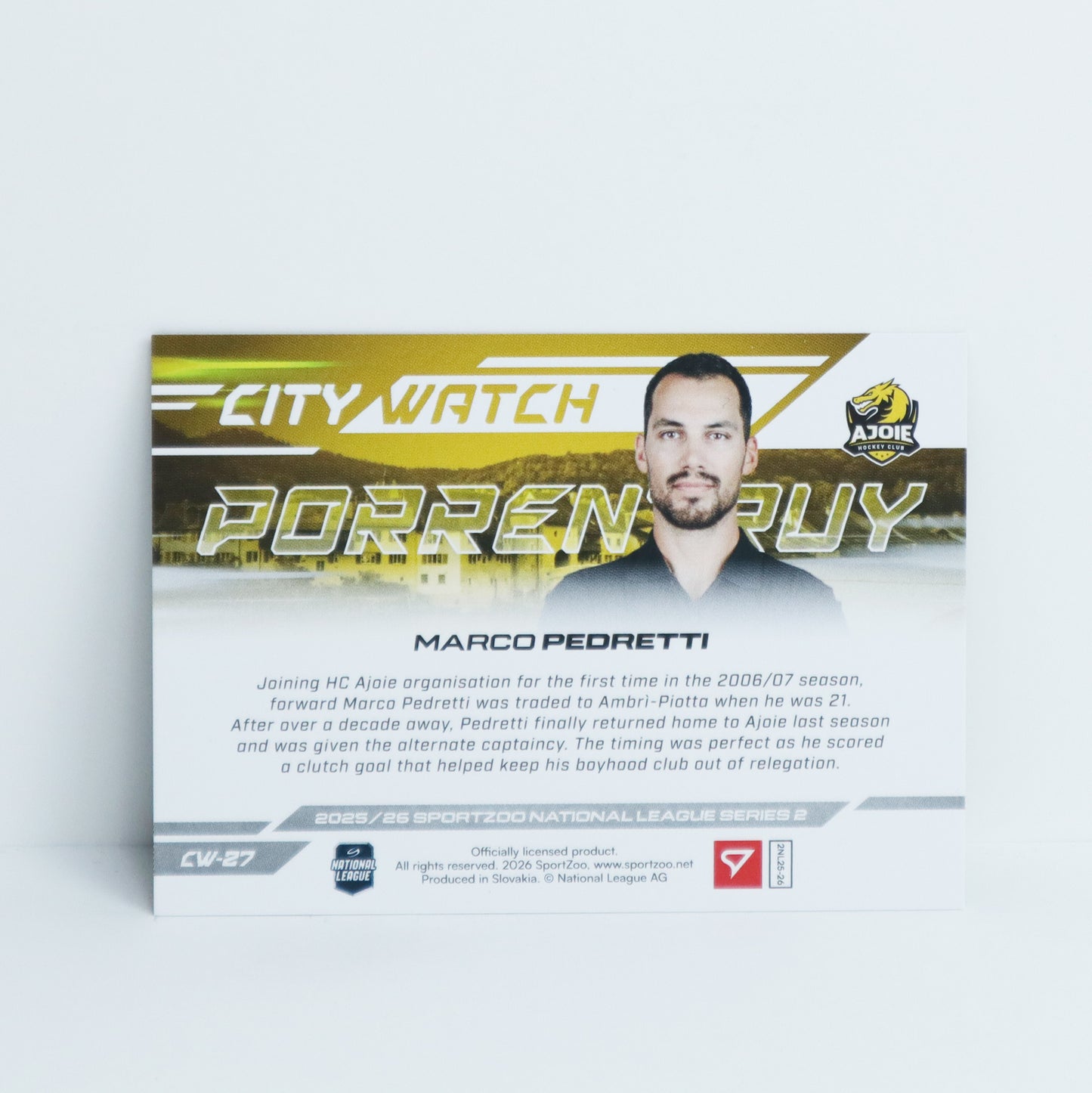 CW-27 - HCA - MARCO PEDRETTI - CITY WATCH BASE