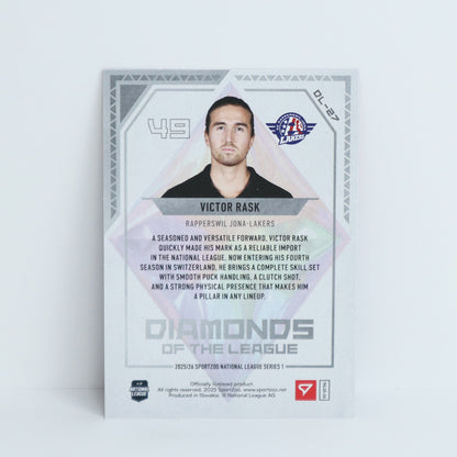 DL-27 - SCRJ - VICTOR RASK - DIAMONDS OF THE LEAGUE PINK - 39/50