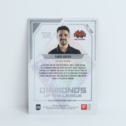 DL-28 - EHCB - FABIO HOFER - DIAMONDS OF THE LEAGUE PINK - 21/50