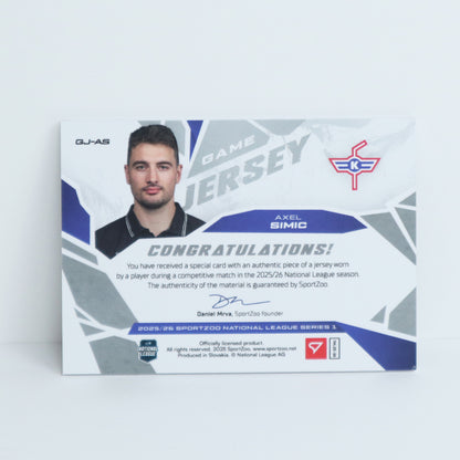 GJ-AS - EHCK - AXEL SIMIC - GAME JERSEY SILVER - 34/85