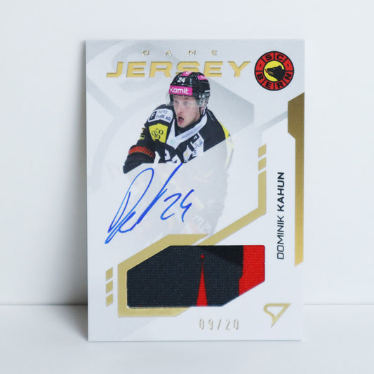 GJS-DK - SCB - DOMINIK KAHUN - GAME JERSEY GOLD AUTO - 09/20