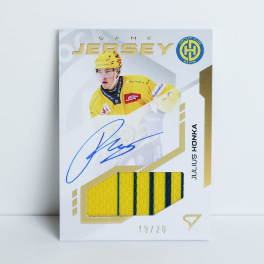 GJS-JH - HCD - JULIUS HONKA - GAME JERSEY GOLD AUTO - 19/20