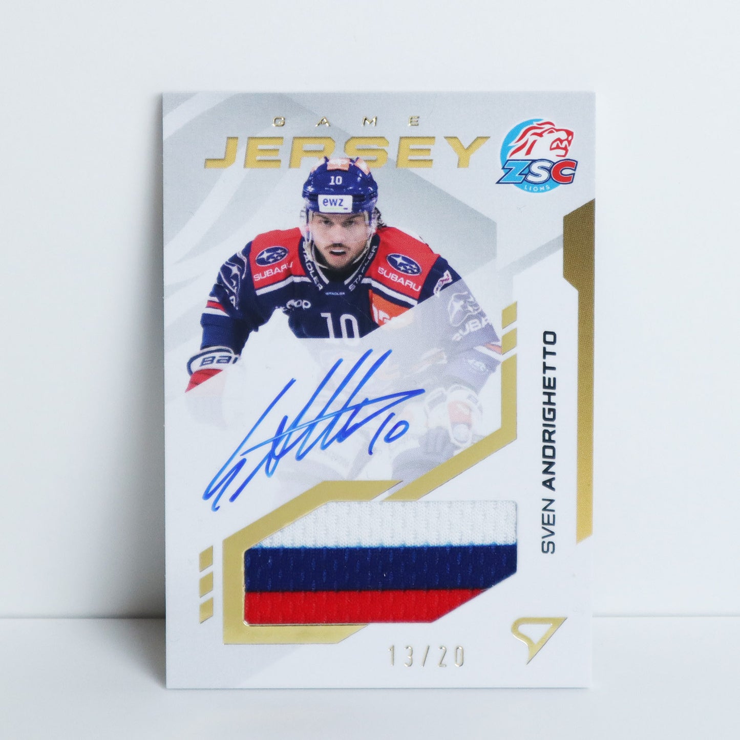 GJS-SA - ZSC - SVEN ANDRIGHETTO - GAME JERSEY GOLD AUTO - 13/20