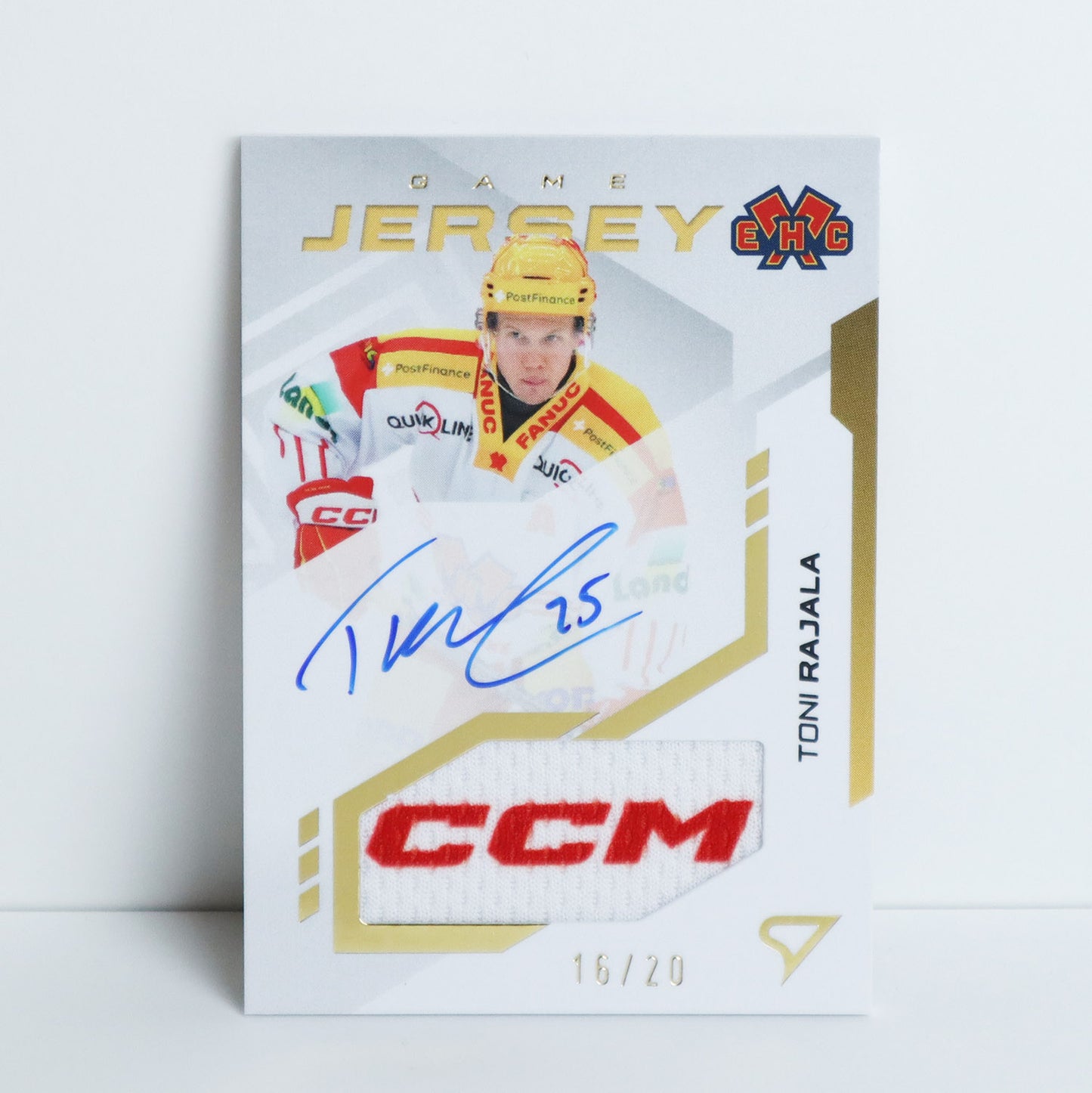 GJS-TR - EHCB - TONI RAJALA - GAME JERSEY GOLD AUTO - 16/20