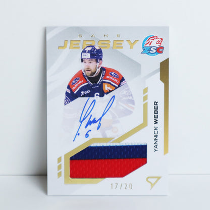 GJS-YW - ZSC - YANNICK WEBER - GAME JERSEY GOLD AUTO - 17/20