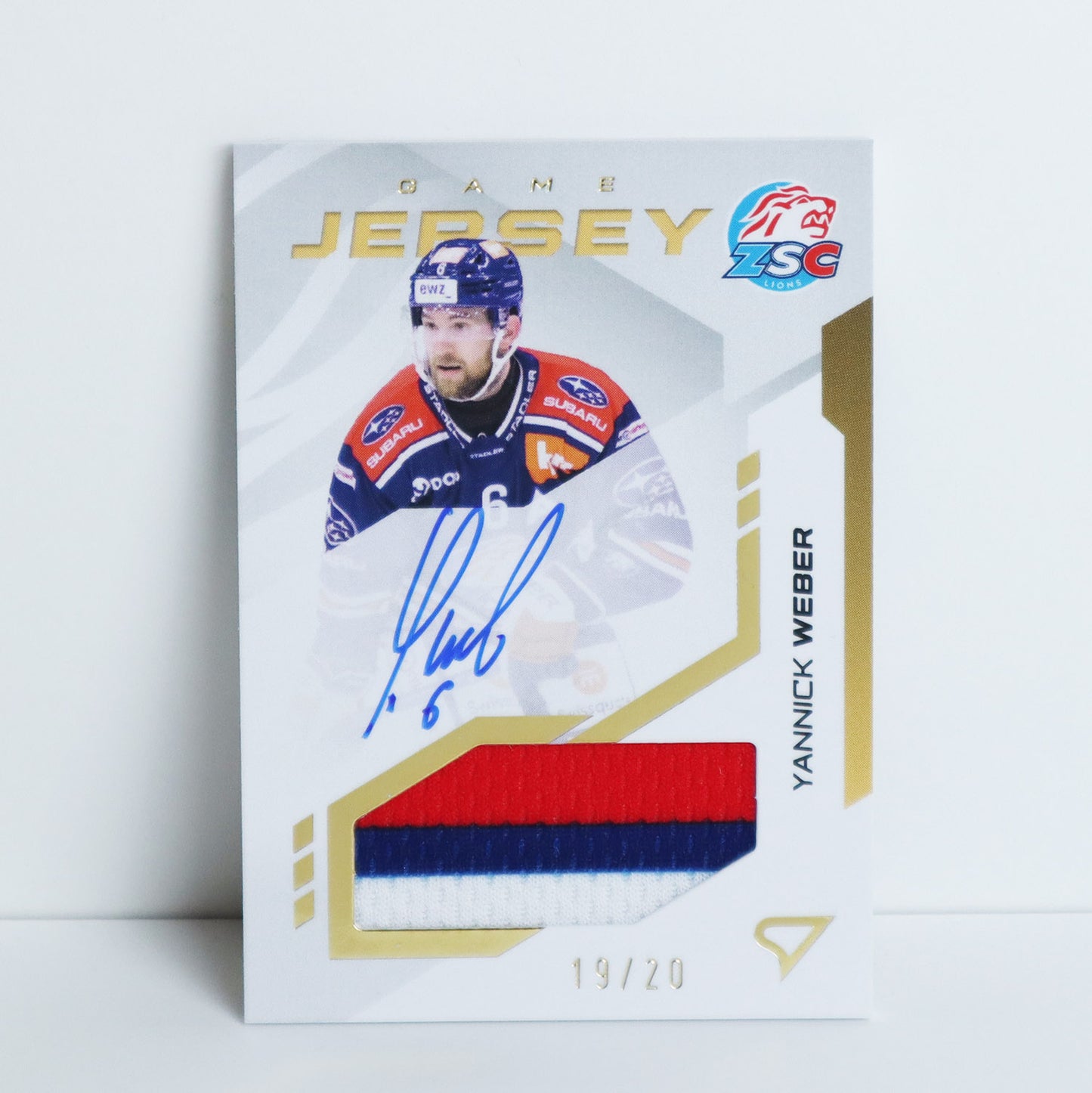 GJS-YW - ZSC - YANNICK WEBER - GAME JERSEY GOLD AUTO - 19/20