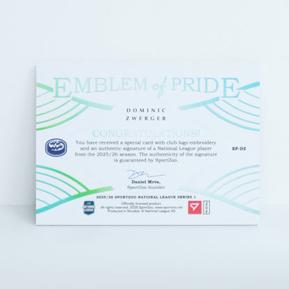EP-DZ - HCAP - DOMINIC ZWERGER - EMBLEM OF PRIDE SILVER AUTO - 04/35