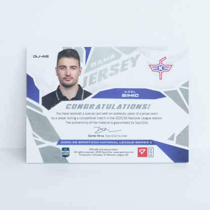 GJ-AS - EHCK - AXEL SIMIC - GAME JERSEY SILVER - 08/85