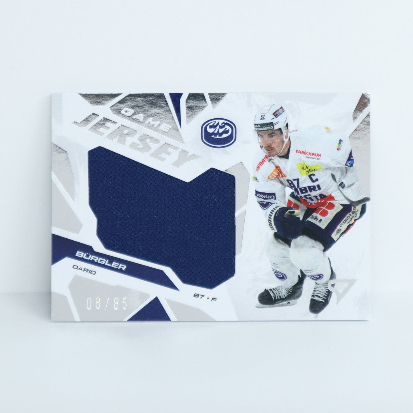 GJ-DB - HCAP - DARIO BURGLER - GAME JERSEY SILVER - 08/85