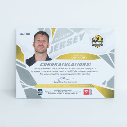 GJ-DC - HCA - DAMIANO CIACCIO - GAME JERSEY SILVER - 38/85